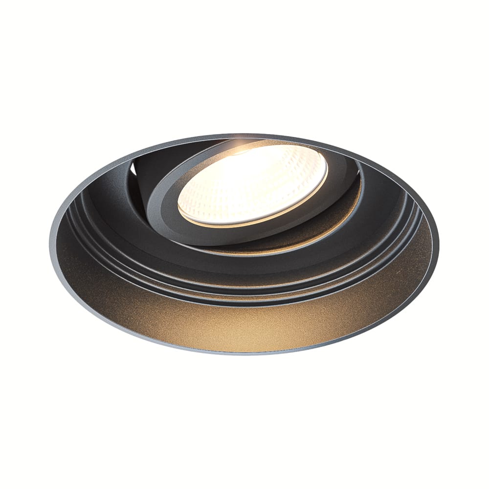 Lugo LED inbouwspot Trimless - Zwart - Dimbaar - 5 Watt 450 Lumen - 2700K Warm Wit Licht - Kantelbaar - IP65 - Voor Binnen & Buiten | HOFTRONIC
