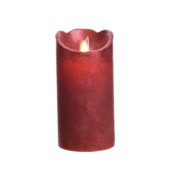 Lumineo Led Kaars Dans Vlam 15 Cm Rood | Lumineo