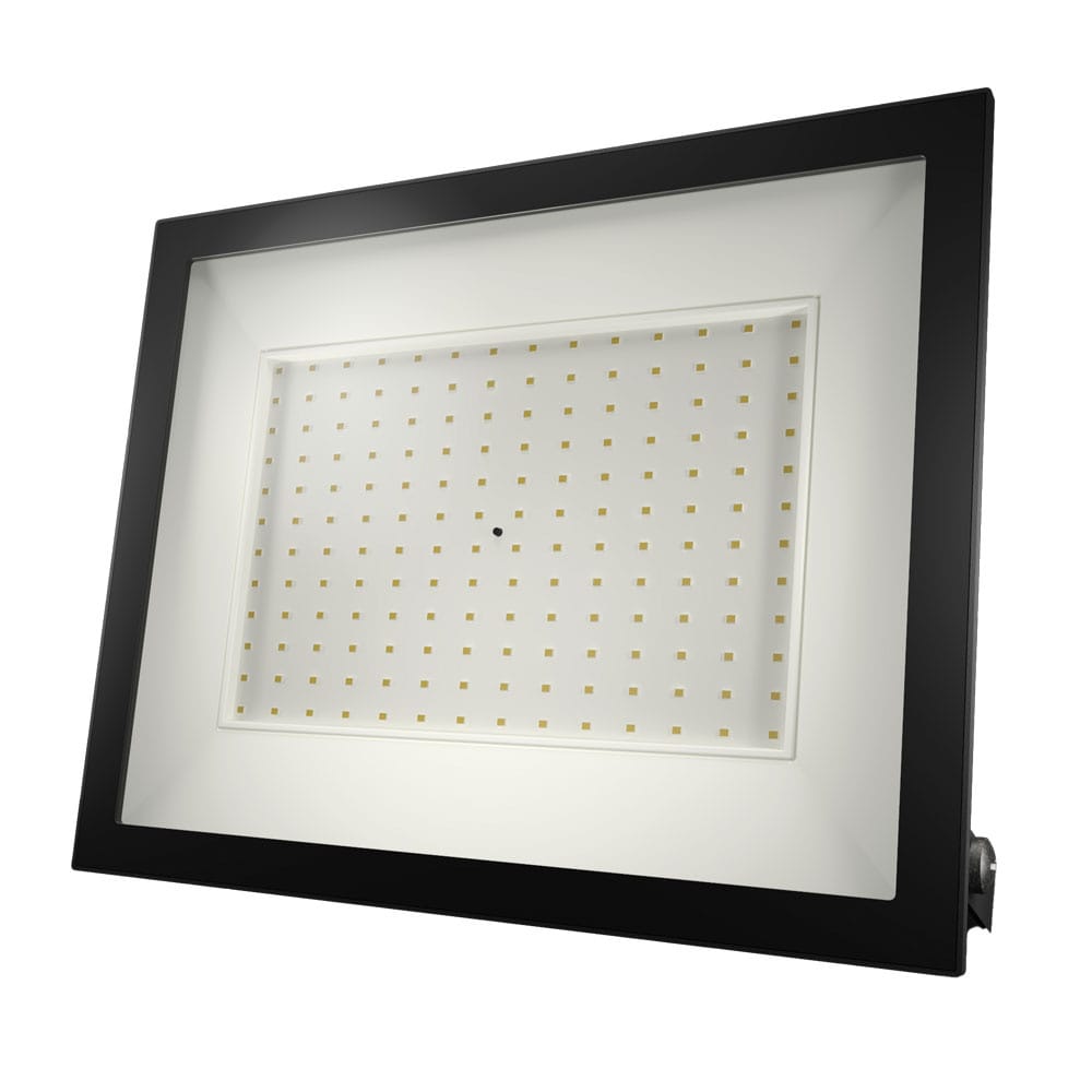 Lumos LED Breedstraler - 150 watt 15.200 Lumen (100lm/W) - 6500K daglicht wit - IP65 waterdicht - LED schijnwerper met kantelbare beugel | HOFTRONIC