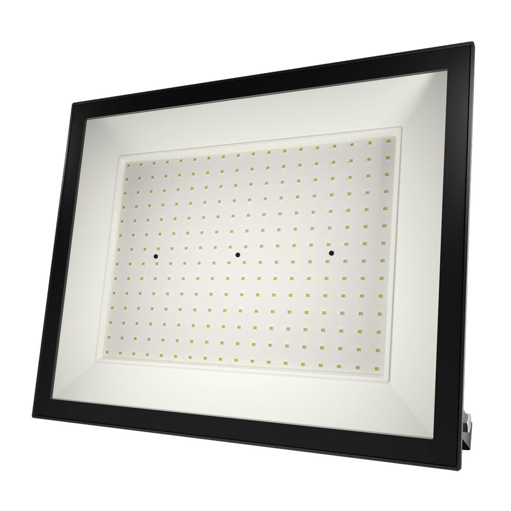 Lumos LED Breedstraler - 200 watt 20.300 Lumen (100lm/W) - 6500K daglicht wit - IP65 waterdicht - LED schijnwerper met kantelbare beugel | HOFTRONIC