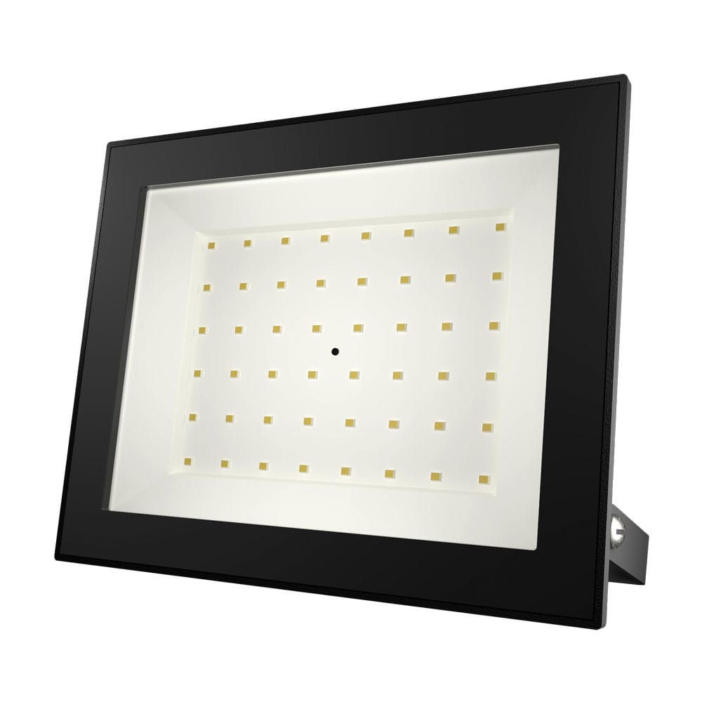 Lumos LED Breedstraler - 50 watt 4770 Lumen (95lm/W) - 6500K daglicht wit - IP65 waterdicht - LED schijnwerper met kantelbare beugel | HOFTRONIC