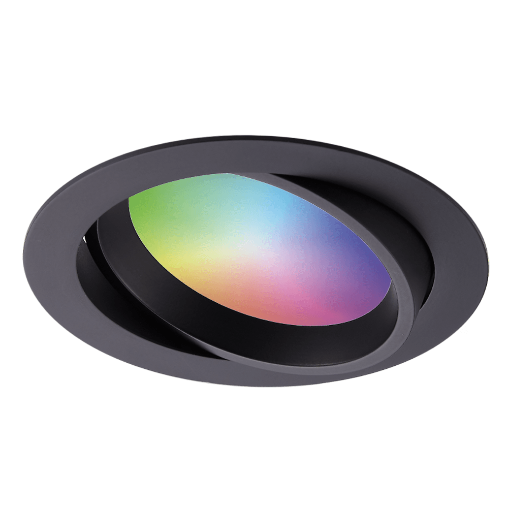 Luna - Smart LED inbouwspot - IP44 waterdicht - Kantelbaar - 12 Watt 1050 Lumen - Wifi + Bluetooth - RGBWW - Google Home