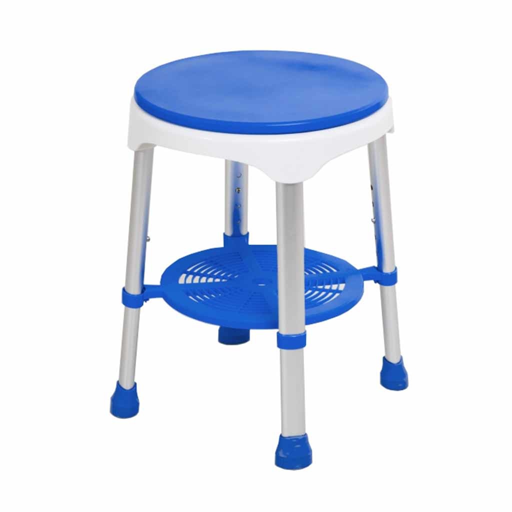 Luxe douchekruk met draaibare zitting | Atlantis | Met opbergplateau | Anti-slip doppen | Douchekrukken | Blauw / Grijs | PR46055 | Atlantis