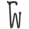 Luxe opvouwbare wandelstok | Met soft Derby handvat | Lengte: 83 - 95 cm | Zwart | Geschikt voor zowel links als rechts | OS17610-Z | ThuiszorgwinkelXL