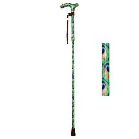Luxe opvouwbare wandelstok (verschillende designs) | Maak een keuze : Pauw | ThuiszorgwinkelXL