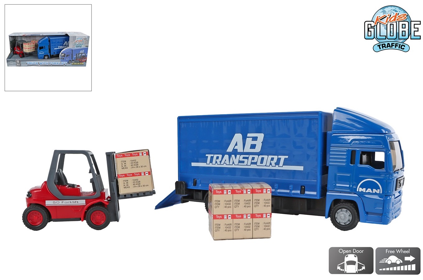 MAN vrachtwagen 17cm + vorkheftruck 10cm | MAN