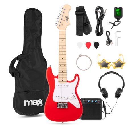 MAX GigKit Junior 1/4 - Elektrische kindergitaar - Complete starterset | MAX