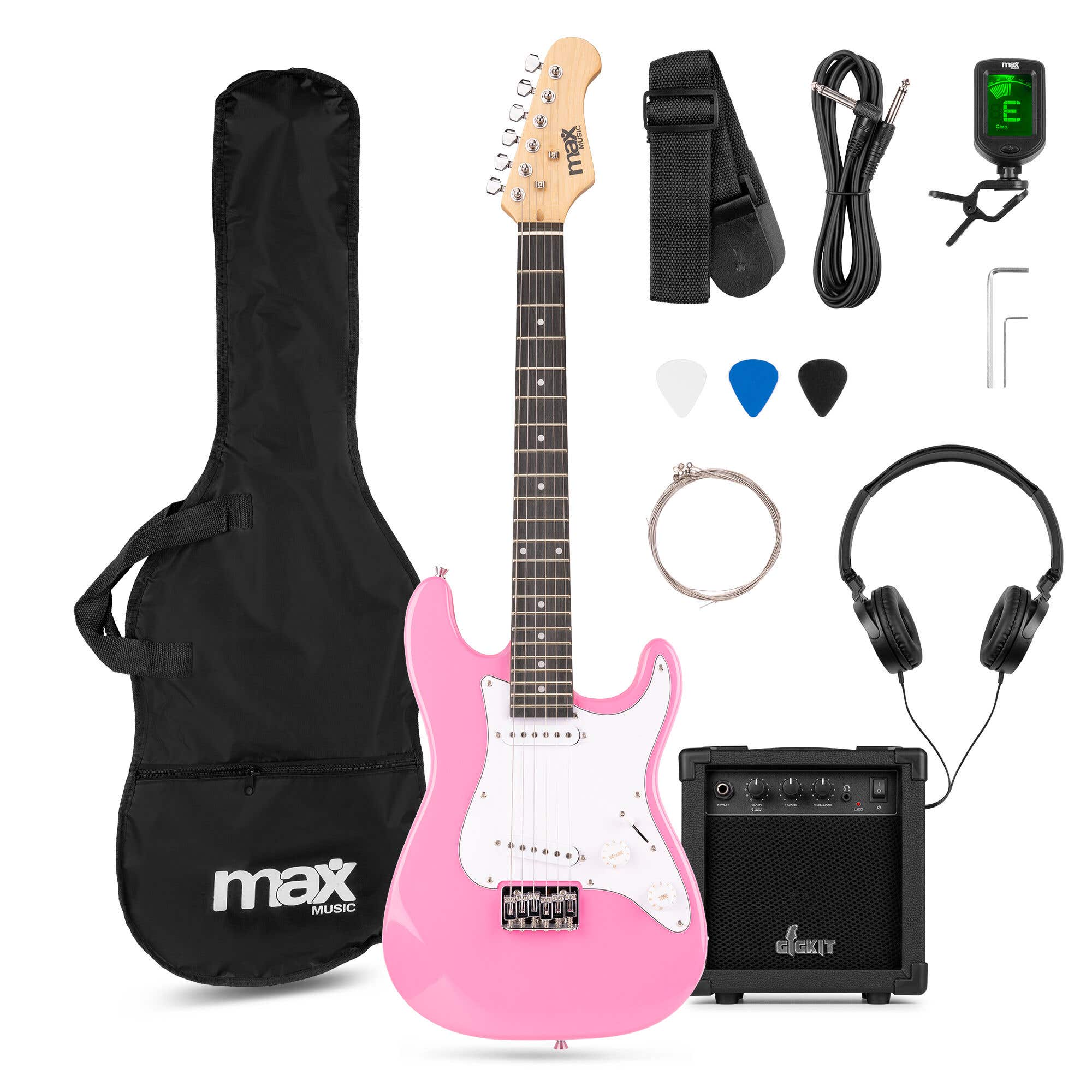 MAX GigKit Junior 3/4 - Elektrische kindergitaar - Complete starterset | MAX