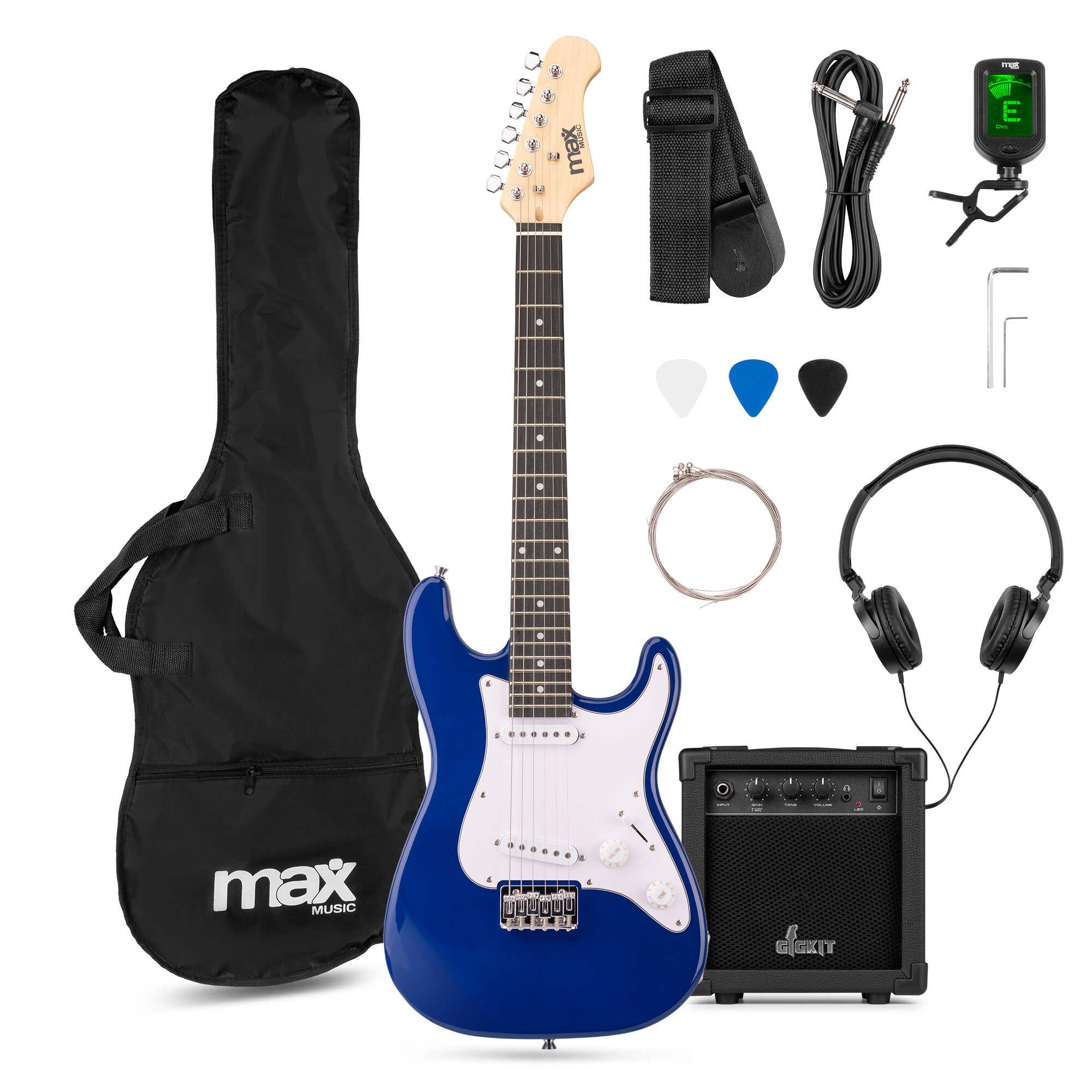 MAX GigKit Junior 3/4 - Elektrische kindergitaar - Complete starterset | MAX