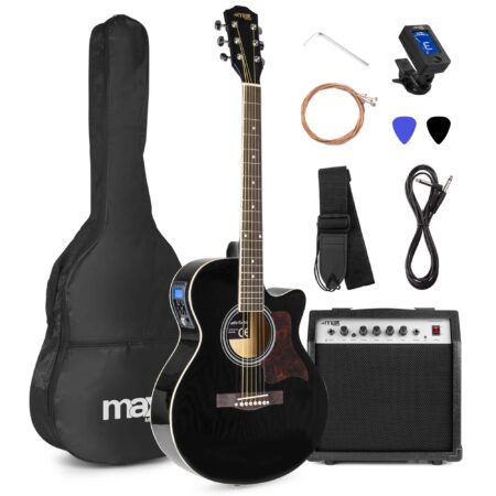 MAX ShowKit elektrisch akoestische gitaarset met 40W versterker - | MAX