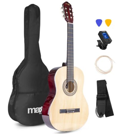 MAX SoloArt klassieke akoestische gitaar (39") - 4/4 - Starterset - | MAX