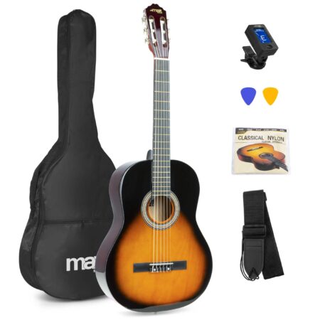 MAX SoloArt klassieke akoestische gitaar (39") - 4/4 - Starterset - | MAX