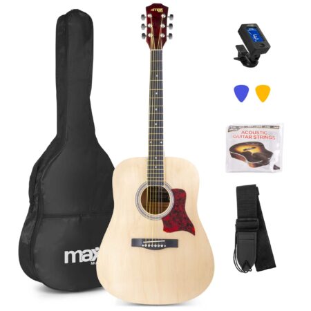 MAX SoloJam Western akoestische gitaar starterset - 4/4 - Naturel | MAX