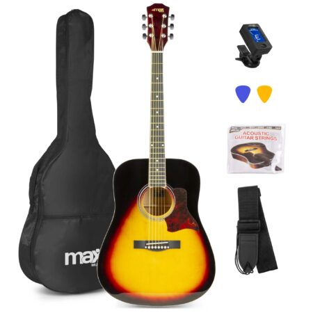 MAX SoloJam Western akoestische gitaar starterset - 4/4 - Sunburst | MAX