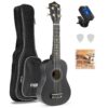 MAX UKEY Ukelele set met 21" Ukulele en accessoires - Zwart | MAX