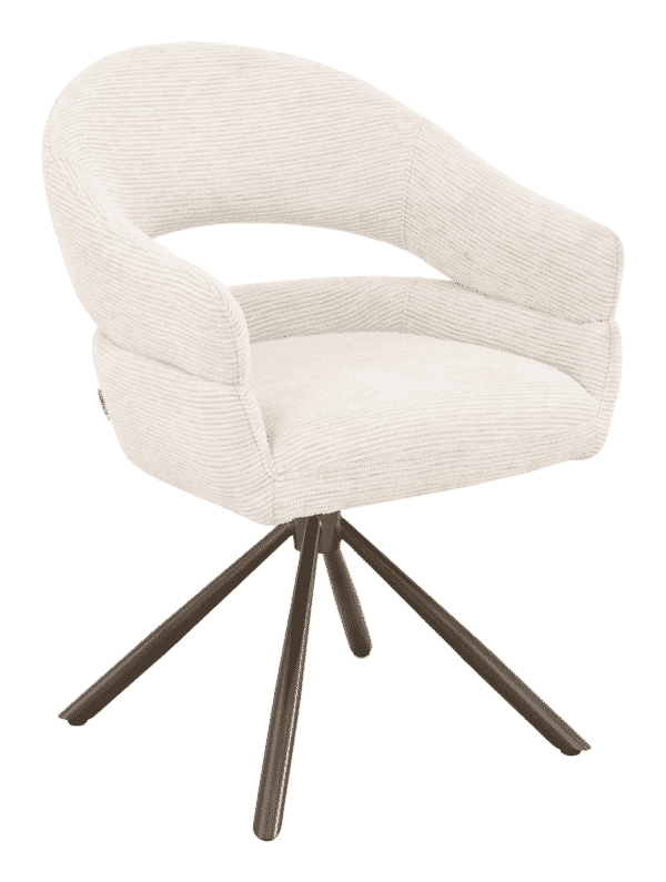 MUST Living Draaibare Eetkamerstoel Clooney Donna-stof - Natural | MUST Living