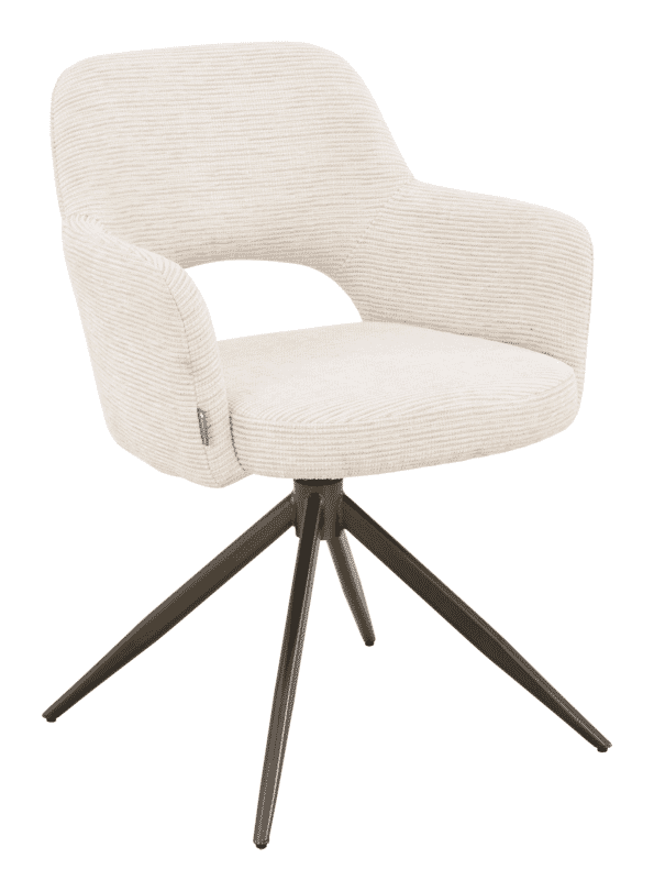 MUST Living Draaibare Eetkamerstoel DiCaprio Donna-stof - Natural | MUST Living