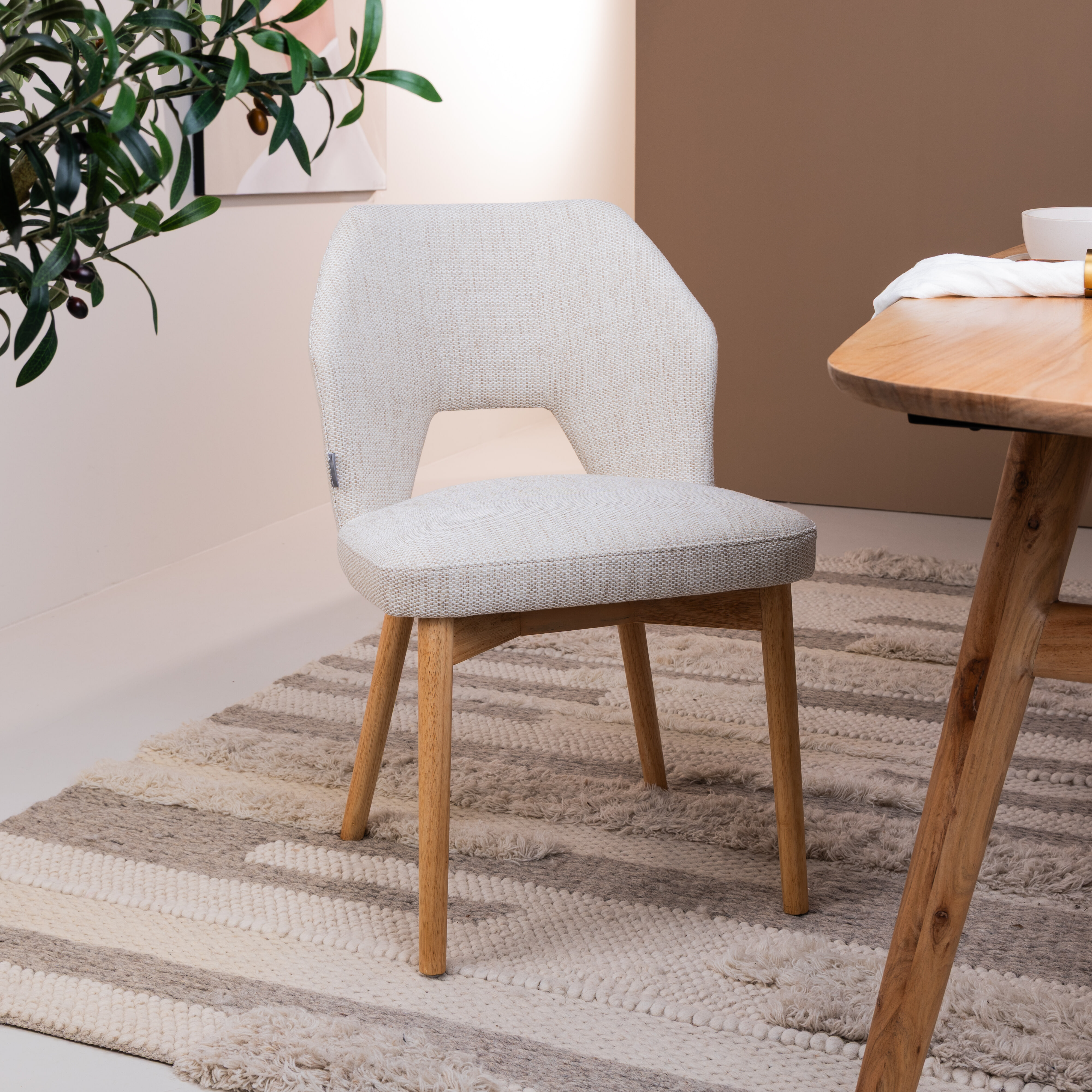 MUST Living Eetkamerstoel Blossom - Naturel | MUST Living