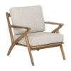 MUST Living Fauteuil Charles Teakhout en stof - Beige | MUST Living