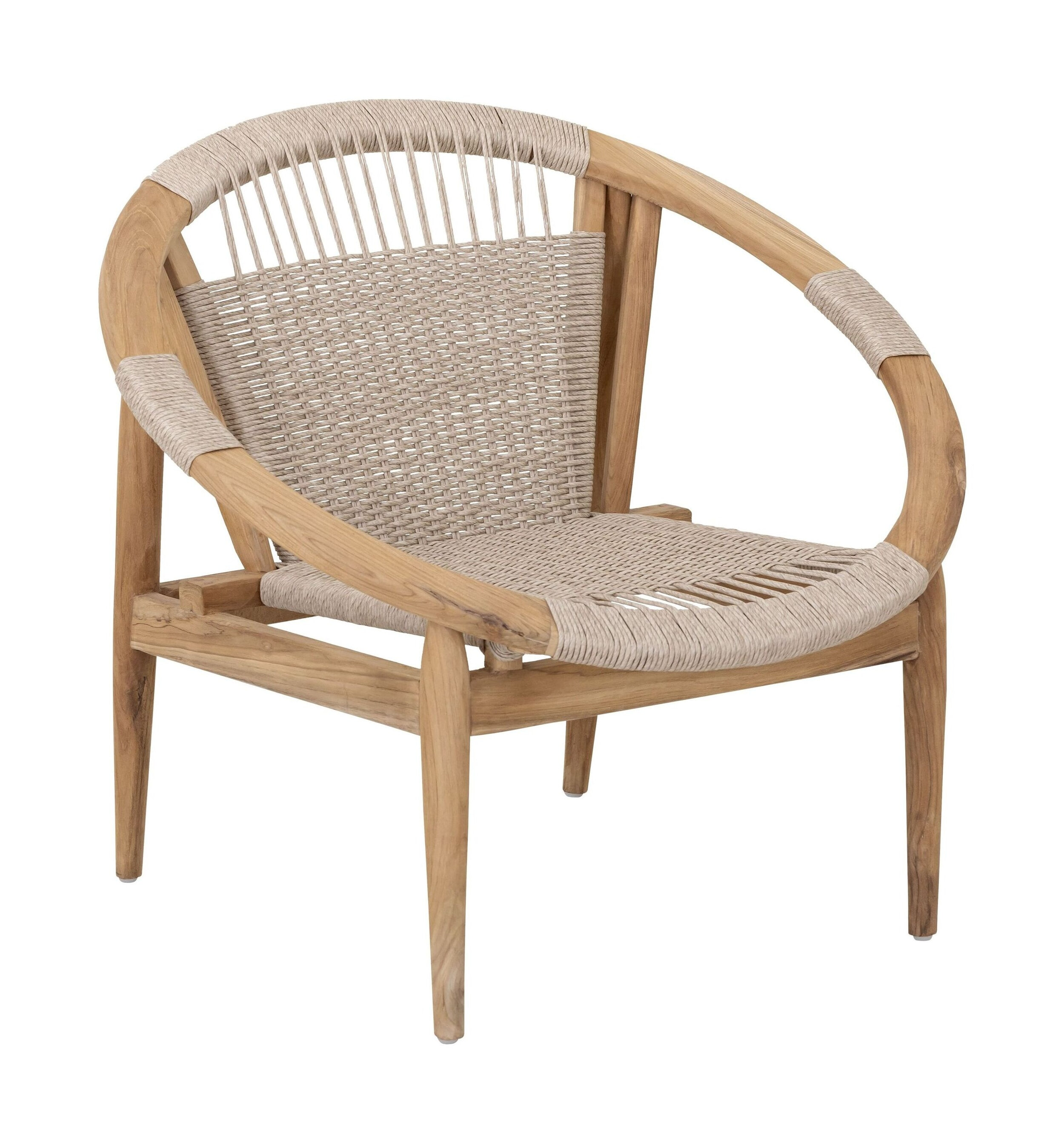 MUST Living Fauteuil Kumo Teakhout en touw - Naturel | MUST Living