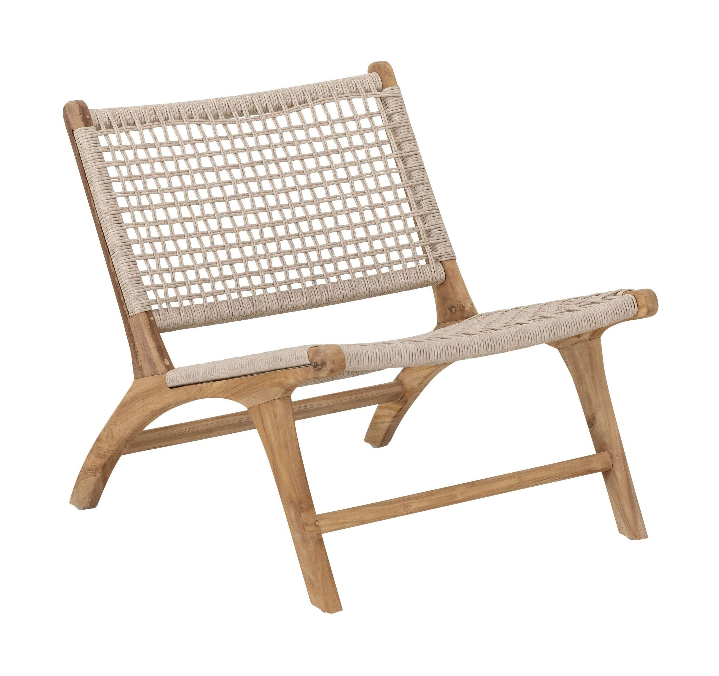 MUST Living Fauteuil Winston Teakhout en touw - Naturel | MUST Living