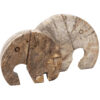 MUST Living Ornament Elephant Versteend hout