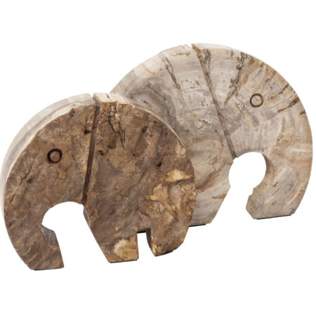 MUST Living Ornament Elephant Versteend hout