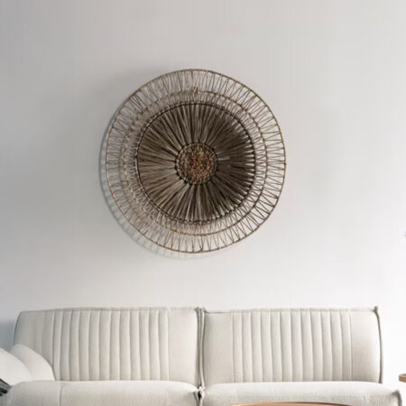 MUST Living Wanddecoratie Camellia Abaca en mendong - Bruin | MUST Living