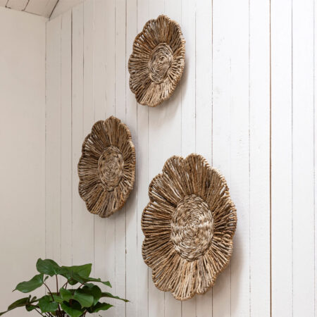 MUST Living Wanddecoratie Flower Set van 3 stuks