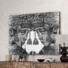 MUST Living Wandpaneel Balinese Twins 110 x 150cm - Zwart