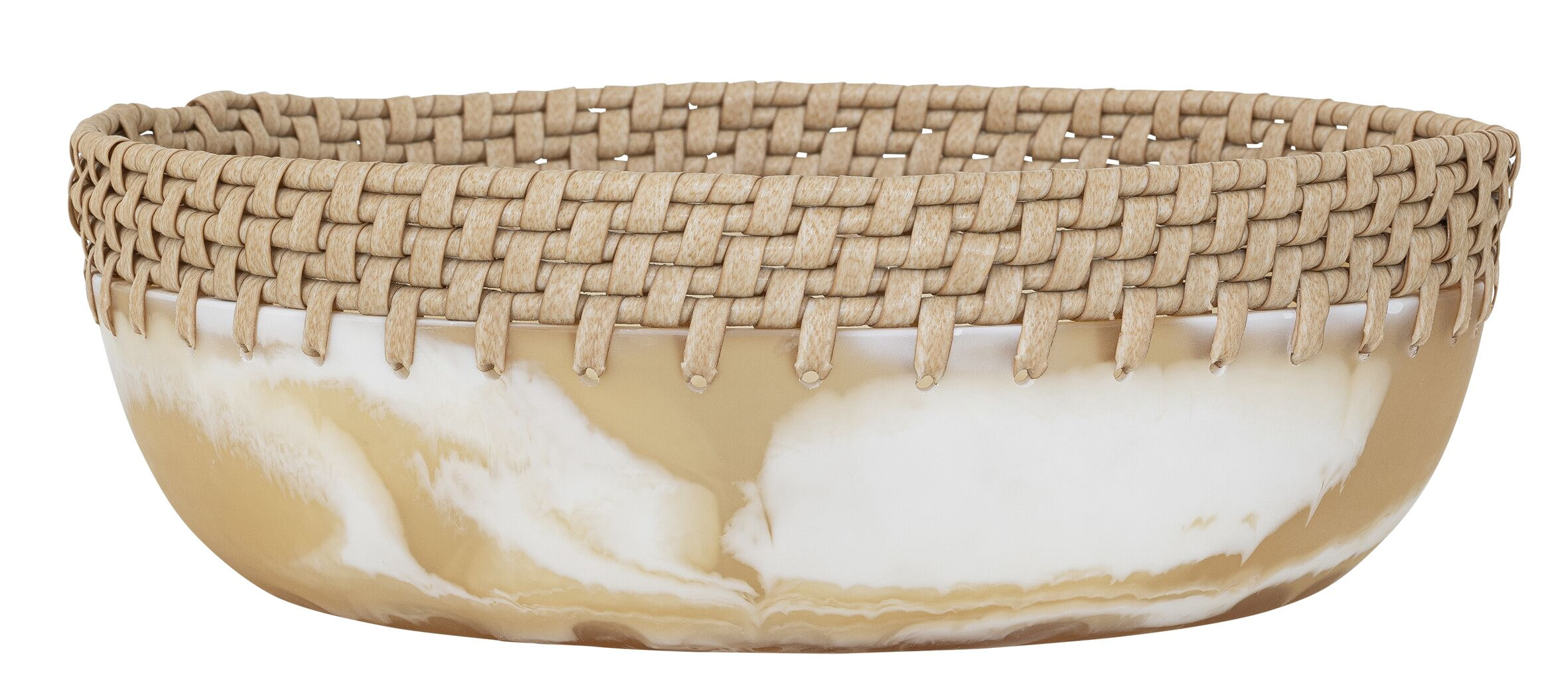 MUST Living schaal Da Vinci Rond - Bruin / Wit | MUST Living