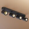 Madona - LED Plafondlamp - 4 spots - Excl. GU10 Fitting - Kantelbaar & Draaibaar - Rechthoekig - Aluminium | HOFTRONIC