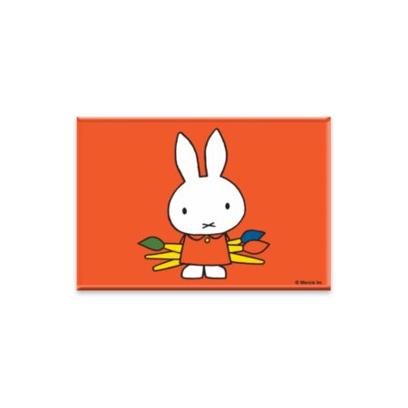 Magneet nijntje artiest oranje 8x5