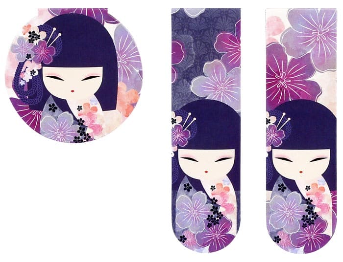 Magnetische Bladwijzer Kiyomi - Kimidoll met Bloesemmotieven | Tokyo Design Studio