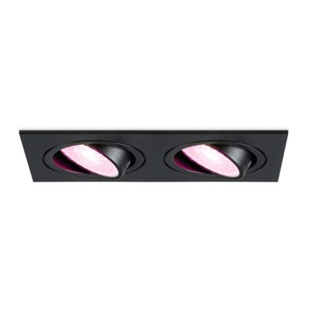 Mallorca - LED inbouwspot - IP20 - Kantelbaar - 11 Watt 690 Lumen - Wifi + Bluetooth - RGBWW - Dubbel - GU10 - Google Home