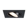 Mallorca LED inbouwspot - IP20 - Kantelbaar - 4 Watt 345 Lumen - 4000K Neutraal wit - GU10 - Dimbaar - Vierkant - Voor binnen - Zwart | HOFTRONIC