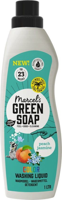 Marcels Greensoap Wasmiddel Kleur Peach Jasmine 1 Liter | Marcels Greensoap