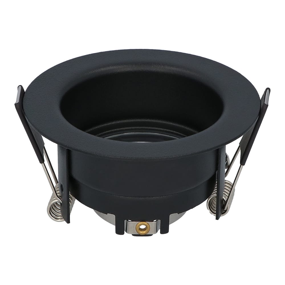 Mari - LED Inbouwspot - Verzonken armatuur - Diameter 85mm - GU10 Fitting incl. lamphouder - IP65 voor badkamer en buiten - Rond - Zwart | HOFTRONIC