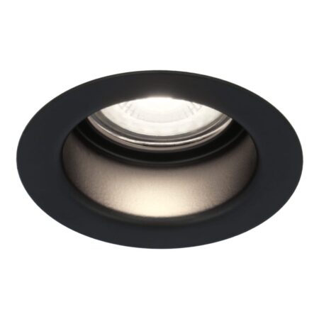 Mari LED inbouwspot verzonken - 4 Watt 345 Lumen - 6500K daglicht wit - GU10 - Dimbaar - Rond - IP64 Waterdicht - Zwart - Anti-glare | HOFTRONIC