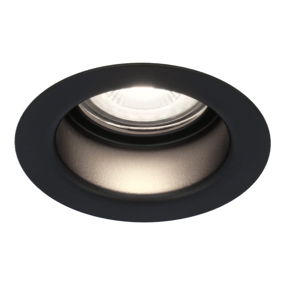 Mari LED inbouwspot verzonken - 4 Watt 345 Lumen - 6500K daglicht wit - GU10 - Dimbaar - Rond - IP64 Waterdicht - Zwart - Anti-glare | HOFTRONIC