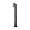 Marion LED Sokkellamp buiten zwart - 100 cm - Bewegingssensor - Padverlichting - GU10 Fitting - Max. 7 Watt - IP65 Waterdicht - Staande buitenlamp | HOFTRONIC