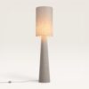 Marone - Staande lamp Linnen 130 cm - Scandinavisch Design - Woonkamer lamp - Beige - E27 fitting - Met voetschakelaar | LUSENZ