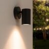 Mason - LED Wandlamp - IP44 Waterdicht - Voor binnen en buiten - GU10 Fitting - Dimbaar - Zwart - Buitenlamp - Downlight - Industriëel | HOFTRONIC