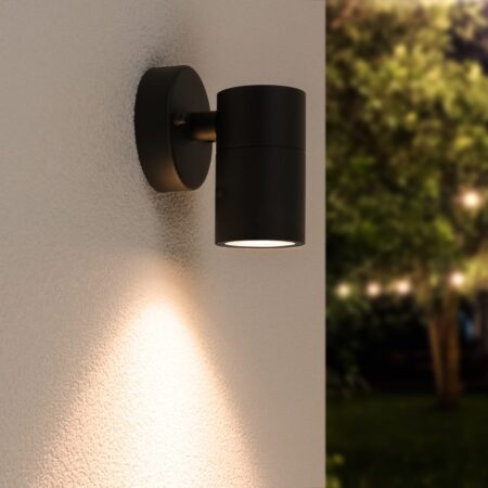 Mason - LED Wandlamp - IP44 Waterdicht - Voor binnen en buiten - GU10 Fitting - Dimbaar - Zwart - Buitenlamp - Downlight - Industriëel | HOFTRONIC