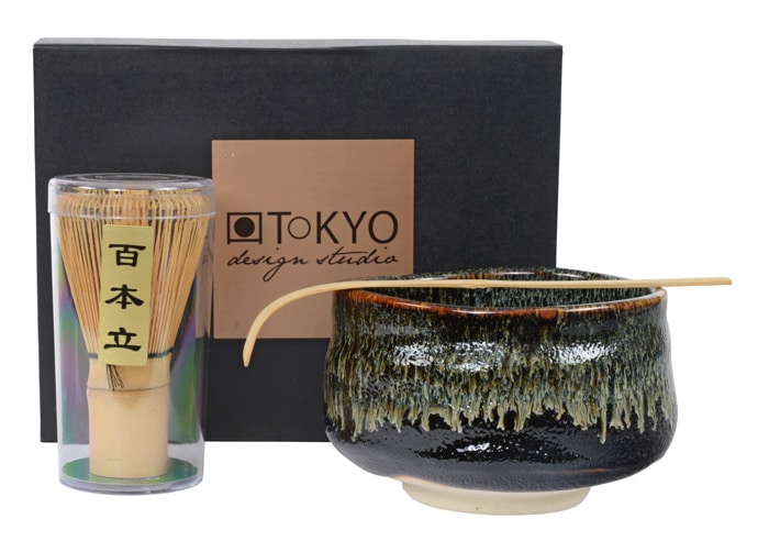 Matcha Cadeauset Zwart - The Oriental Shop - 11 x 8 cm | Tokyo Design Studio