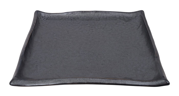 Matzwart Vierkant Bord - Tetsu Kessho Matte - 22.7 x 22.7 cm | Tokyo Design Studio