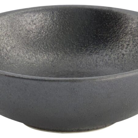 Matzwart keramiek schaaltje - Tokyo Design Studio Yuzu Black - 7.2x2.1cm | Tokyo Design Studio
