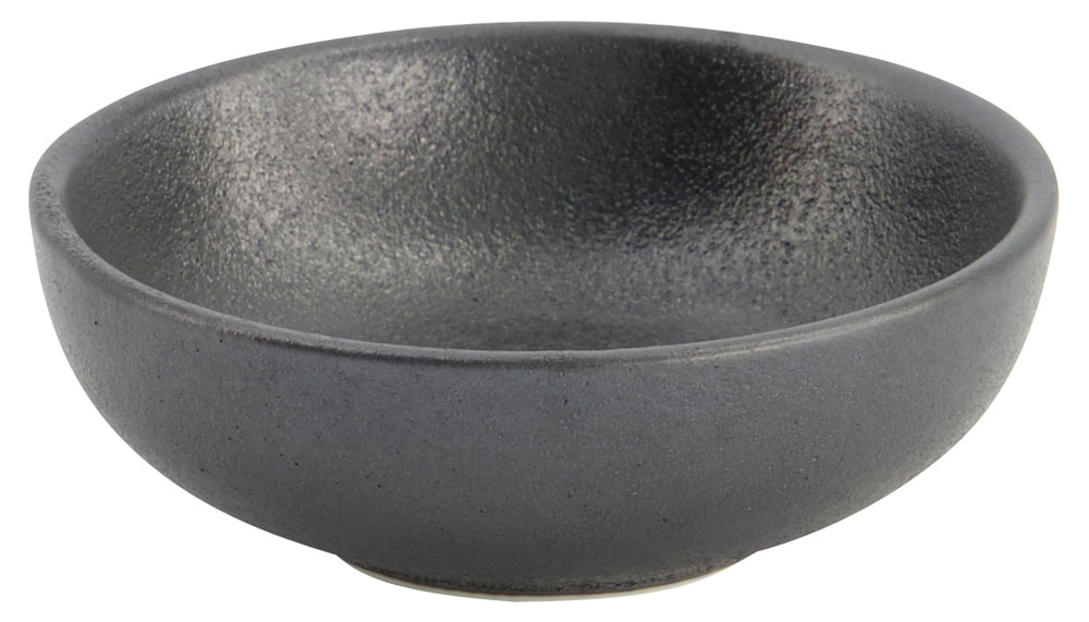 Matzwart keramiek schaaltje - Tokyo Design Studio Yuzu Black - 7.2x2.1cm | Tokyo Design Studio