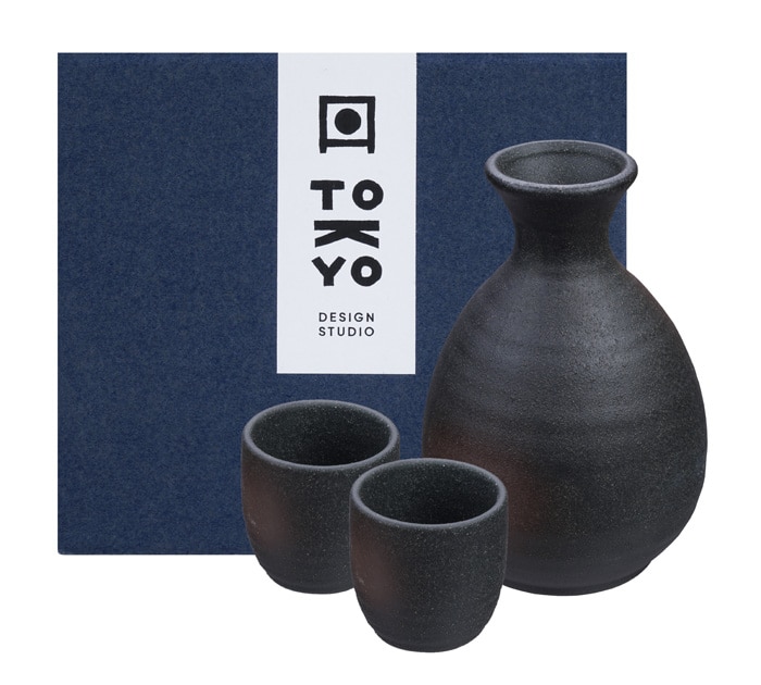 Matzwarte Sakeset - 3-delig - Modern Design | Tokyo Design Studio