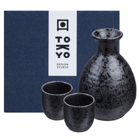 Matzwarte Sakeset - Tetsu Kessho Matte - 3-delig | Tokyo Design Studio